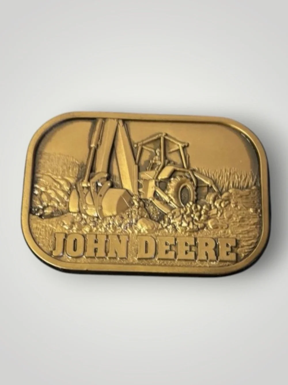 John Deere Gold Tractor & Shovel Belt Buckle